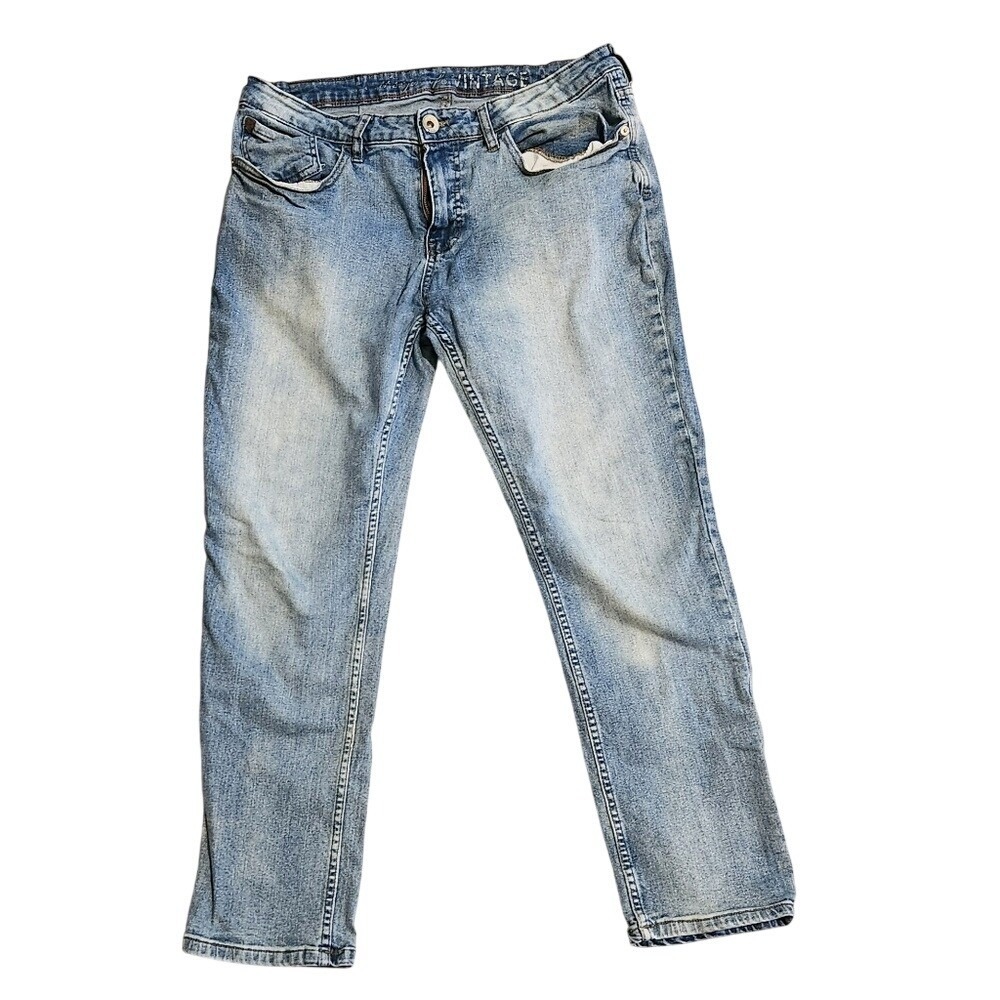 Weatherproof Vintage Slim Fit Jeans Light Wash Mens Size 36 x 30 Cotton Blend